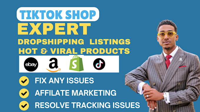 Gig Preview - Set up tiktok shop dropshipping product listing tiktok ads optimization