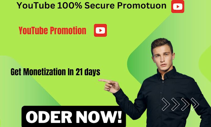 Gig Preview - Organic youtube channel promotion for complete monetization requirement