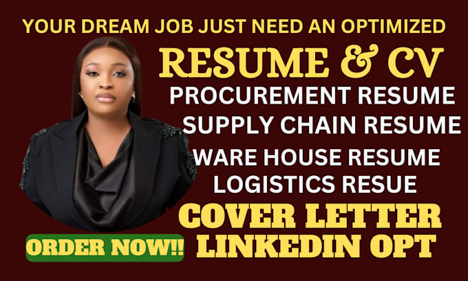 Gig Preview - Expertly write logistics and supply chain resume tailored for success