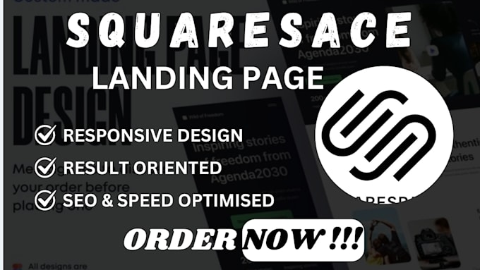 Gig Preview - Build result oriented squarespace landing page in one day