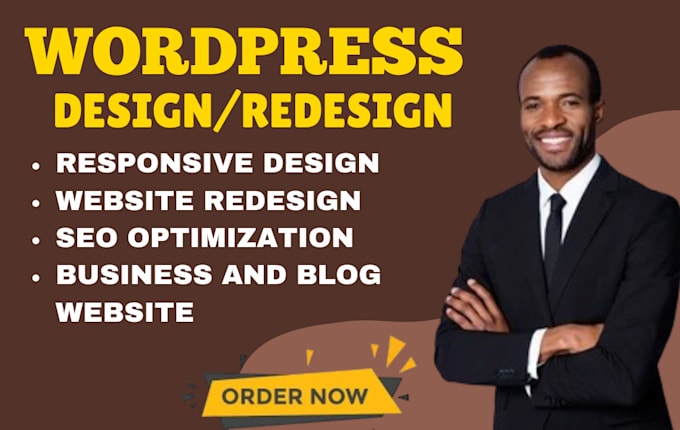 Gig Preview - Create wordpress website design, business website wordpress redesign website