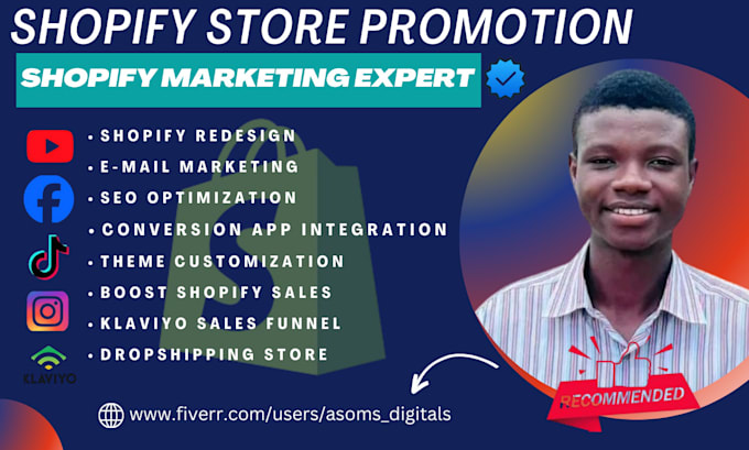 Gig Preview - Boost shopify dropshipping store shopify promotion sales funnel to boost sales