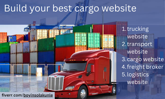 Gig Preview - Do logistics, cargo, trucking website, transport, freight website