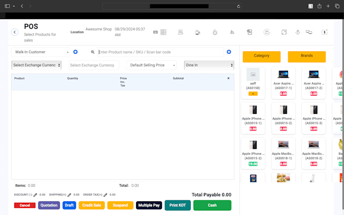 Gig Preview - Give restaurant pos system with full erp