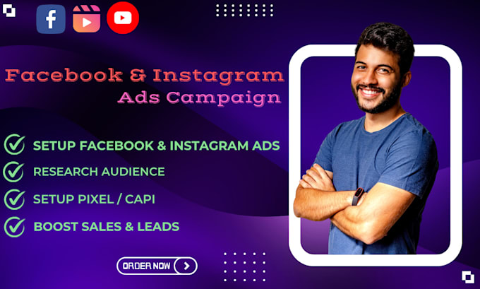 Gig Preview - Setup and manage your facebook and instagram ads campaign