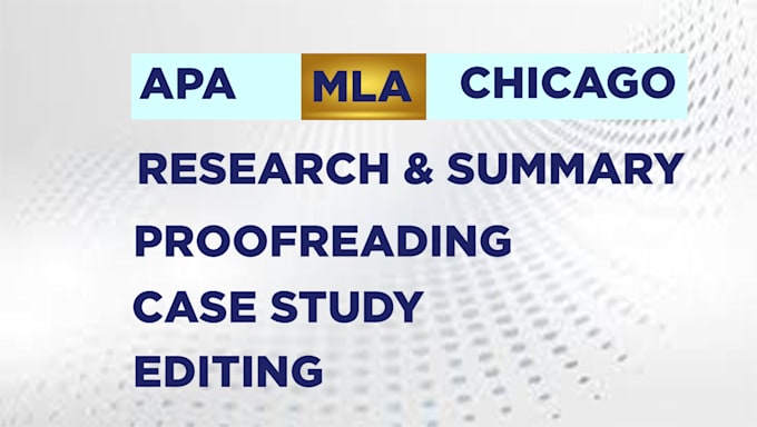 Gig Preview - Do urgent essays, research, and case studies in apa and mla