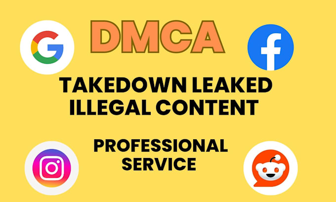 Gig Preview - Takedown leaked and infringing content on fb insta reddit google under dmca