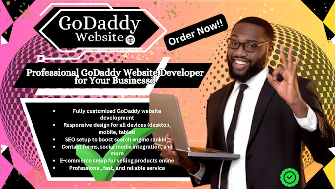 Gig Preview - Create professional godaddy website development business