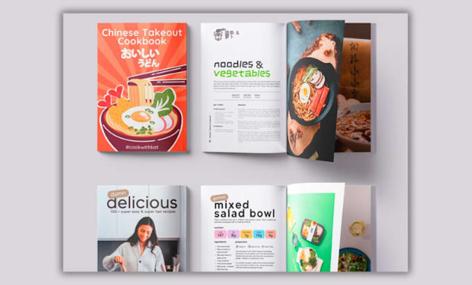 Gig Preview - Design kdp cookbook, recipes book design, book cover design, recipes design