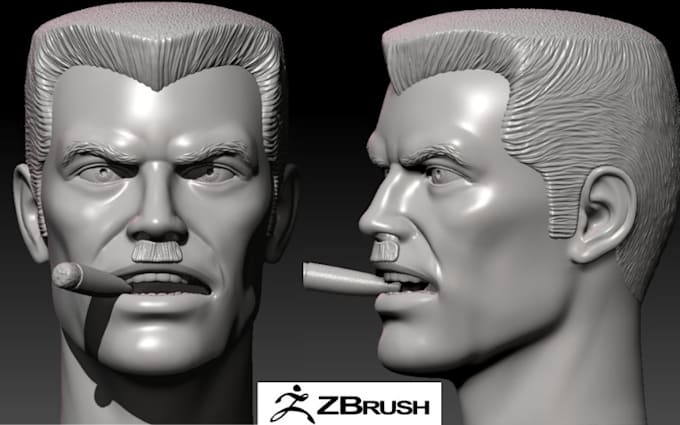 Gig Preview - Sculpt 3d realistic head 3d bust model 3d printing 3d face mask design 3d helmet