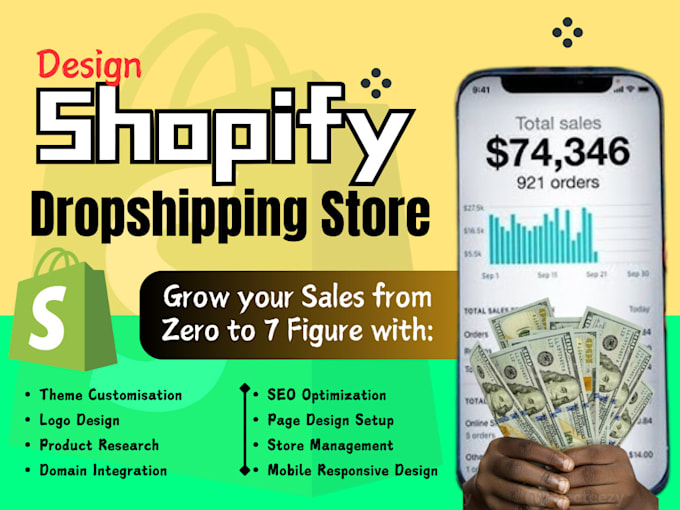 Gig Preview - Build automated shopify dropshipping store, clone shopify landing page design