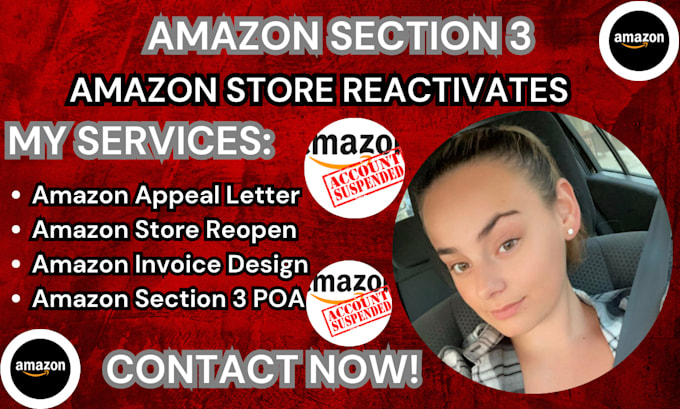 Gig Preview - Reactivated amazon section 3 poa and appeal letter for amazon store reopen