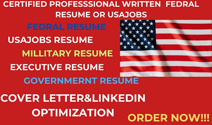 Gig Preview - A federal resume for usajobs targeting executive roles for military veterans