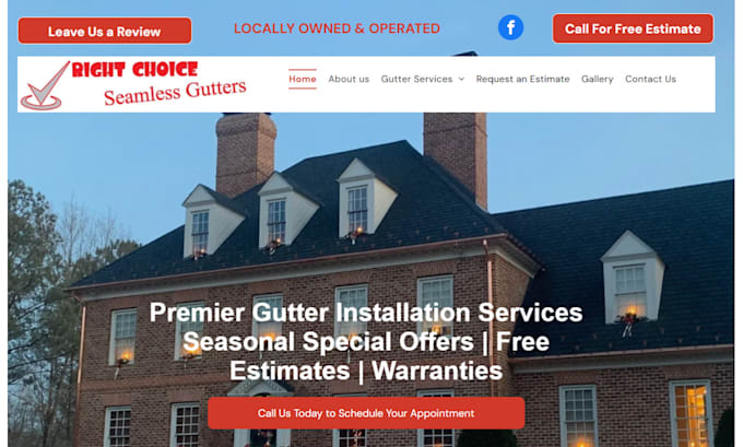 Gig Preview - Design gutter installation website siding roofing website window installation