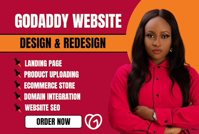 Gig Preview - Do godaddy website design, godaddy website redesign, godaddy development, seo