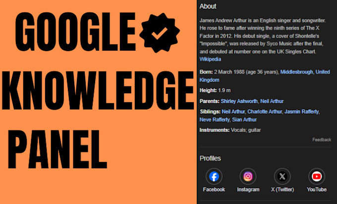 Gig Preview - Create a approved google knowledge panel, knowledge panel for personal  company