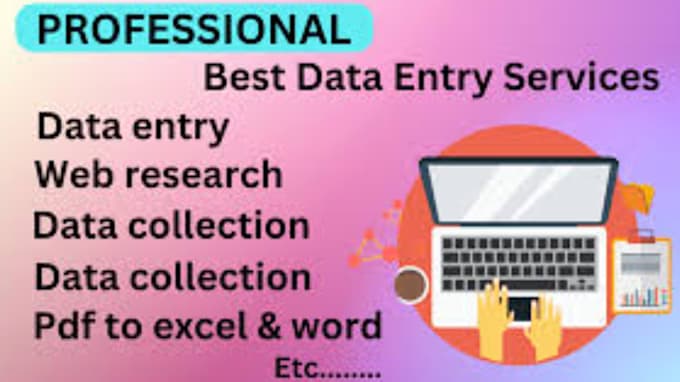 Gig Preview - Do perfect data entry, web research and copy paste