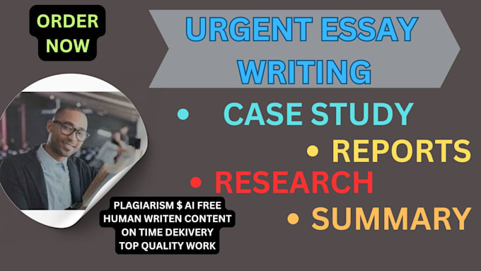 Gig Preview - Do case study analysis, essay writing, report, research, summary