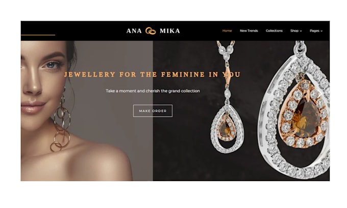 Gig Preview - Design jewelry shopify jewelry fashion store jewelry store design jewelry web