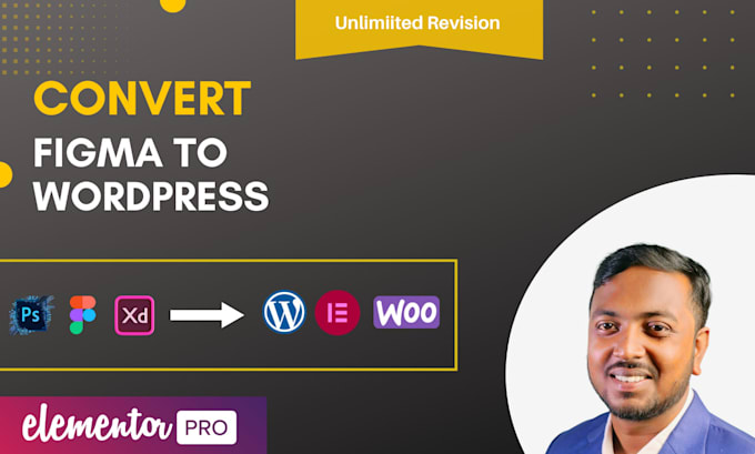 Bestseller - convert your figma to wordpress site using elementor pro