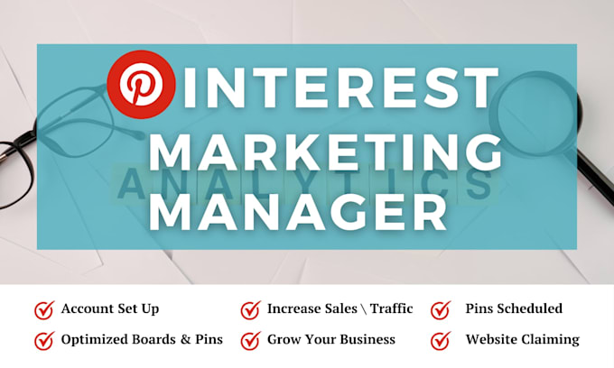 Gig Preview - Be your pinterest marketing manager, design seo optimized pins and boards