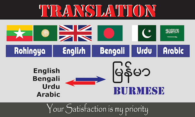 Gig Preview - Do burmese translation services, accurately