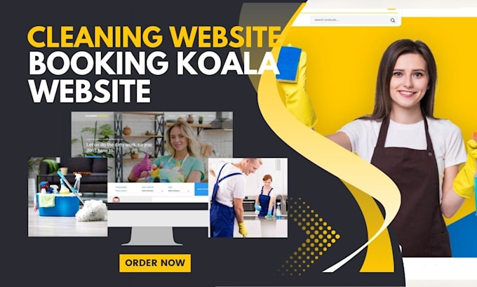 Gig Preview - Build booking koala website, cleaning service website, office cleaning, booking