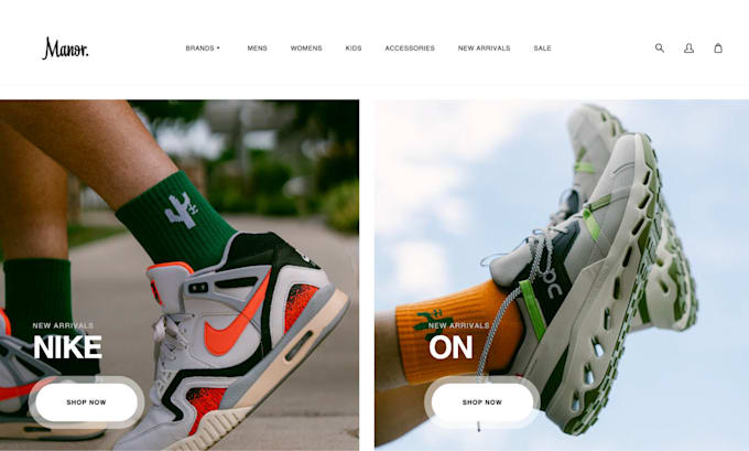 Gig Preview - Design shopify sneaker store, sneaker website, dropshipping sneaker store