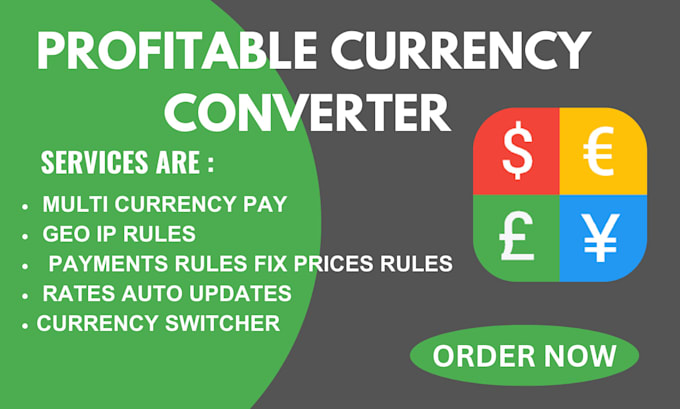 Gig Preview - Set up profitable currency converter for any marketplace