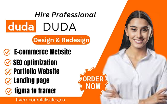 Gig Preview - Do duda agency ecommerce template, duda saas ai assistant duda builder SEO