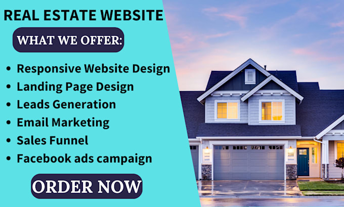 Gig Preview - Design real estate website, real estate landing page, real estate app, wordpress