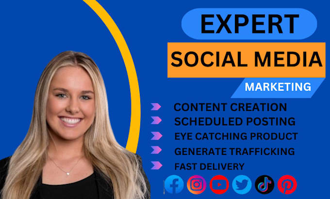 Gig Preview - Be your social media manager and social media marketing content creator