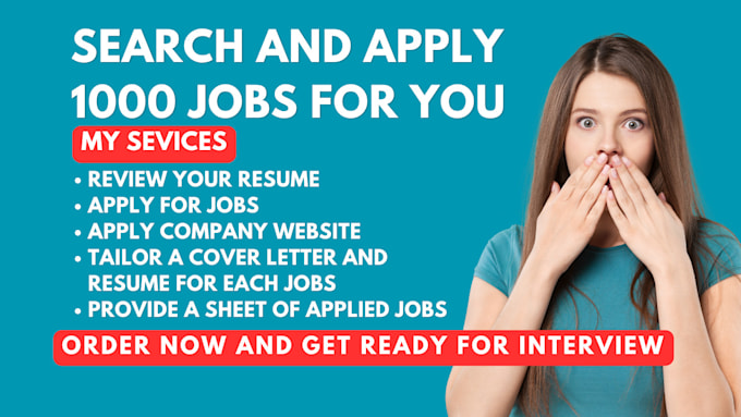 Gig Preview - Search and apply for 1000 jobs for you