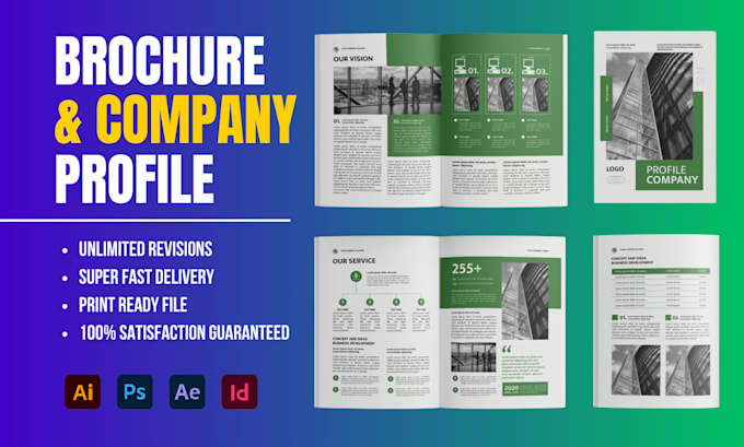 Gig Preview - Design modern corporate company profile design and business brochure