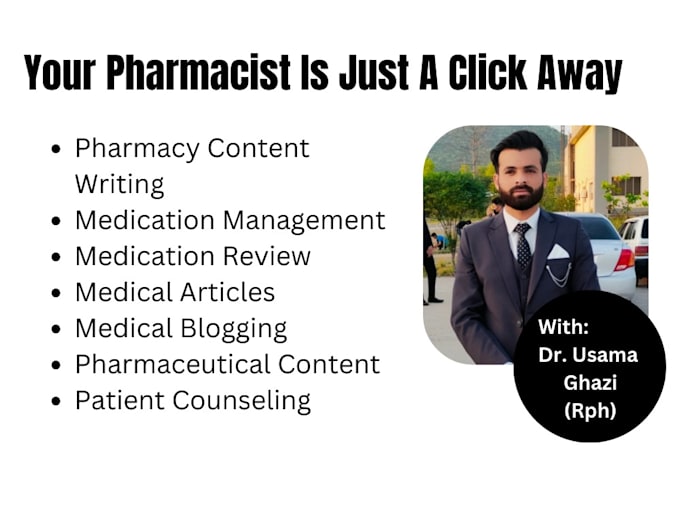 Gig Preview - Assist in pharmacy and related task