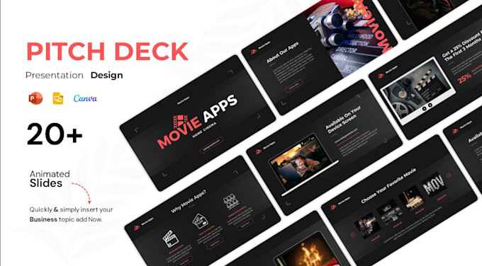 Bestseller - create a film pitch deck TV and movie pitch deck powerpoint animation