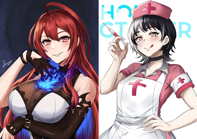 Gig Preview - Draw anime character , pfp, fanart , oc and vtuber art