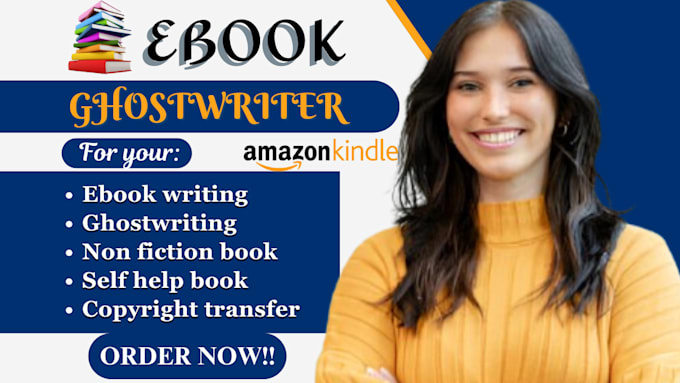 Gig Preview - Be ebook writer, non fiction ghostwriter, ghost book writer, ebook ghostwriter