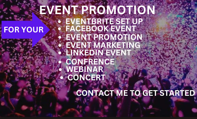 Gig Preview - Set up event promotion, eventbrite for your project