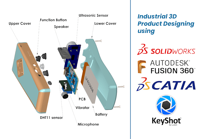 Gig Preview - Create industrial 3d cad models and engineering drawings for production