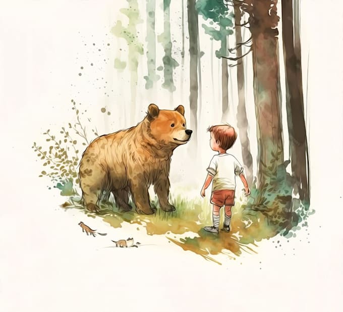 Gig Preview - Watercolor children book illustration