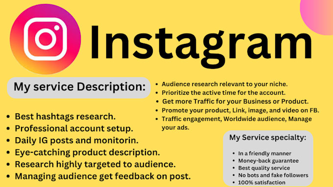 Gig Preview - Grow fast instagram marketing