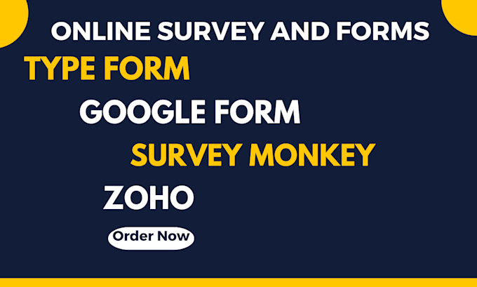 Gig Preview - Create design online survey forms jotform google form zoho form