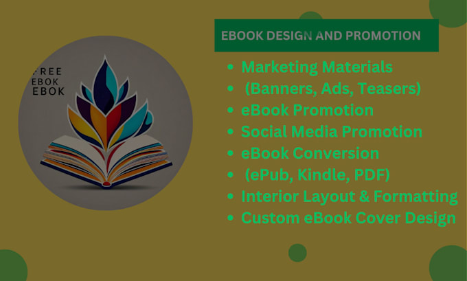 Gig Preview - Create an eye catching ebook cover and promote your book