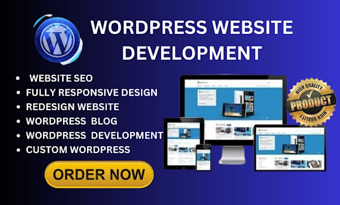 Gig Preview - Build  wordpress website website design wordpress developer build website