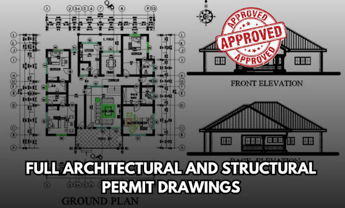 Gig Preview - Design full architectural plan, mep, structural plan, adu and stamp for permit