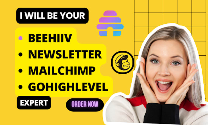 Gig Preview - Do beehiiv newsletter, gohighlevel automation, email template, beehiiv,mailchimp