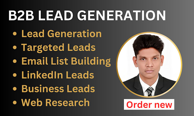 Gig Preview - Do b2b lead generation and business leads