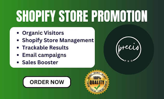 Gig Preview - Skyrocket your shopify store success with expert promotion