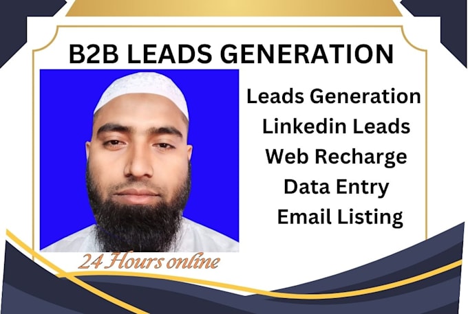 Gig Preview - Do data entry, web research, b2b lead generation, copy paste